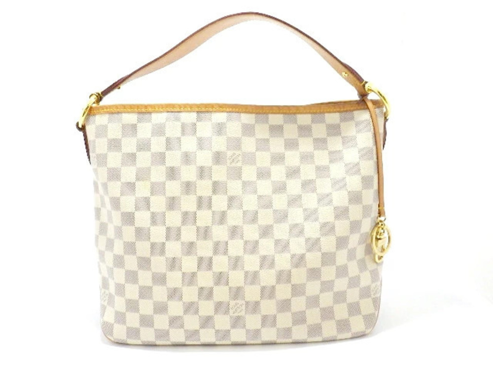 LOUIS VUITTON Delightful Shoulder Bag Damier Azur White